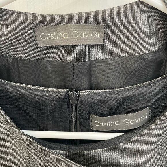 Christina Gavioli Wool Blend Gray Pencil Dress Jacket Suit Women’s Size 8 US - Picture 2 of 12